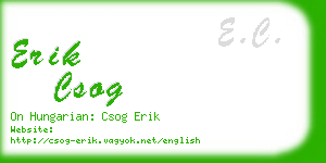 erik csog business card